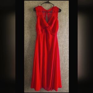 Elegant Red Sleeveless Dress